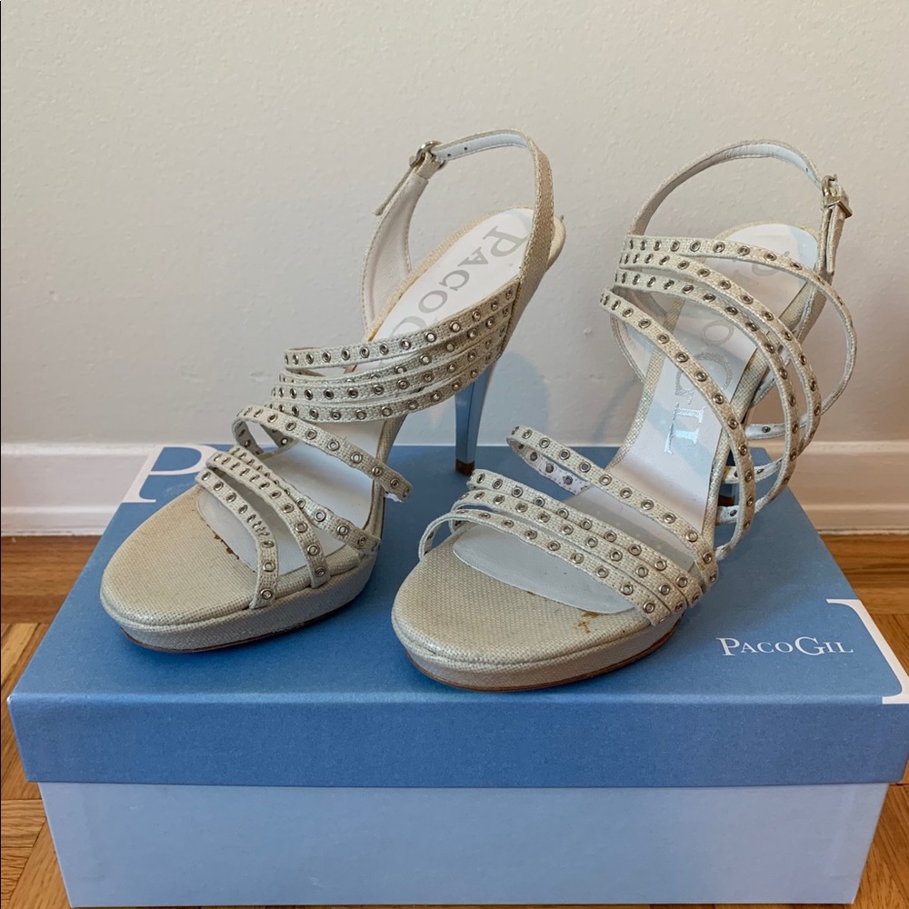 Paco Gil Beach Natural Strap Heel